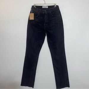 NWT Reformation Brooke High Straight Pacific Jeans Button Fly Raw Hem 29X32